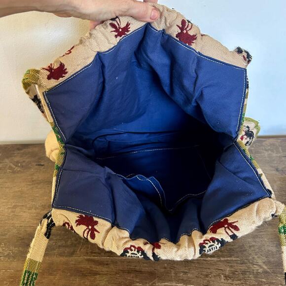 Vintage Portugal Rooster Tote and Matching Change Purse/Clutch | Shoulder Bag - Picture 6 of 7